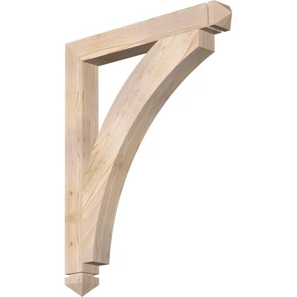 Thorton Arts & Crafts Smooth Bracket, Douglas Fir, 3 1/2